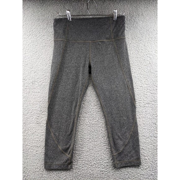 Athleta Salutation Women's size Medium Gray Capri Yoga Crop Leggings - Picture 1 of 8